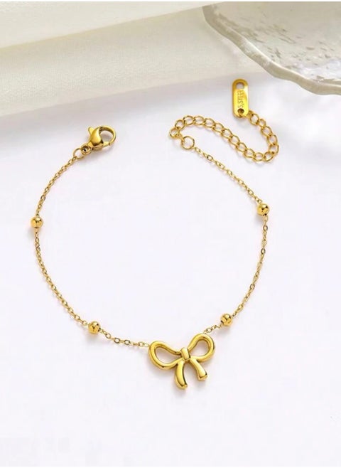 Elegant Gold Plated Stainless Steel Bracelet For Women