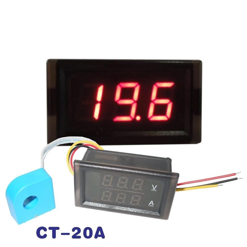 LED DC Ammeter Digital DC 0-20A Current Meter Amp Tester DC LED Isolation Ammeter Current CT Amp Panel Meter - Image 2