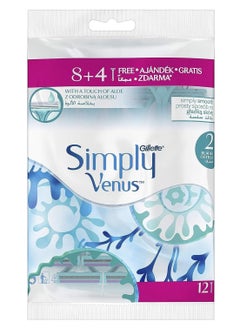 Gillette Simply Venus 2 Disposable Blades 8+4 - pzsku/Z537B545013D5EFD095ADZ/45/_/1734820619/cfe627f3-aac7-49e9-b5f1-2e5feacd99b9