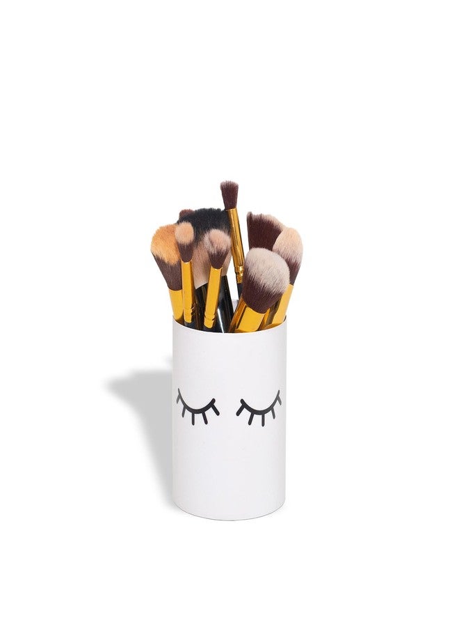 GEGUTON Makeup Design Pen Holder - Steel, White, Fun and Feminine Look - Organizes Pens and Accessories, Adds Charm to Desks, Great Gift Idea - Fun Collection - Image 1