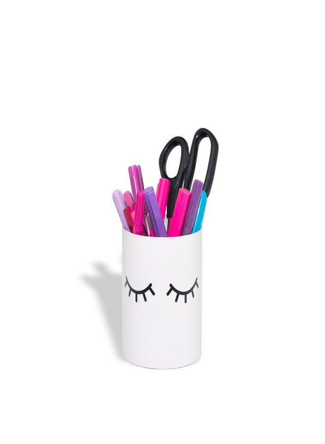 GEGUTON Makeup Design Pen Holder - Steel, White, Fun and Feminine Look - Organizes Pens and Accessories, Adds Charm to Desks, Great Gift Idea - Fun Collection - Image 4