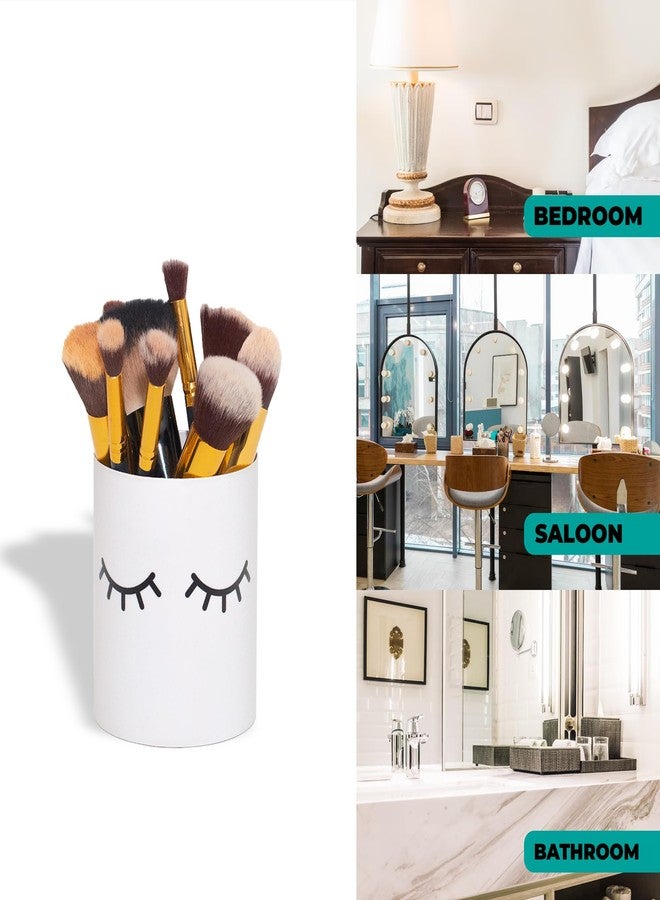 GEGUTON Makeup Design Pen Holder - Steel, White, Fun and Feminine Look - Organizes Pens and Accessories, Adds Charm to Desks, Great Gift Idea - Fun Collection - Image 2
