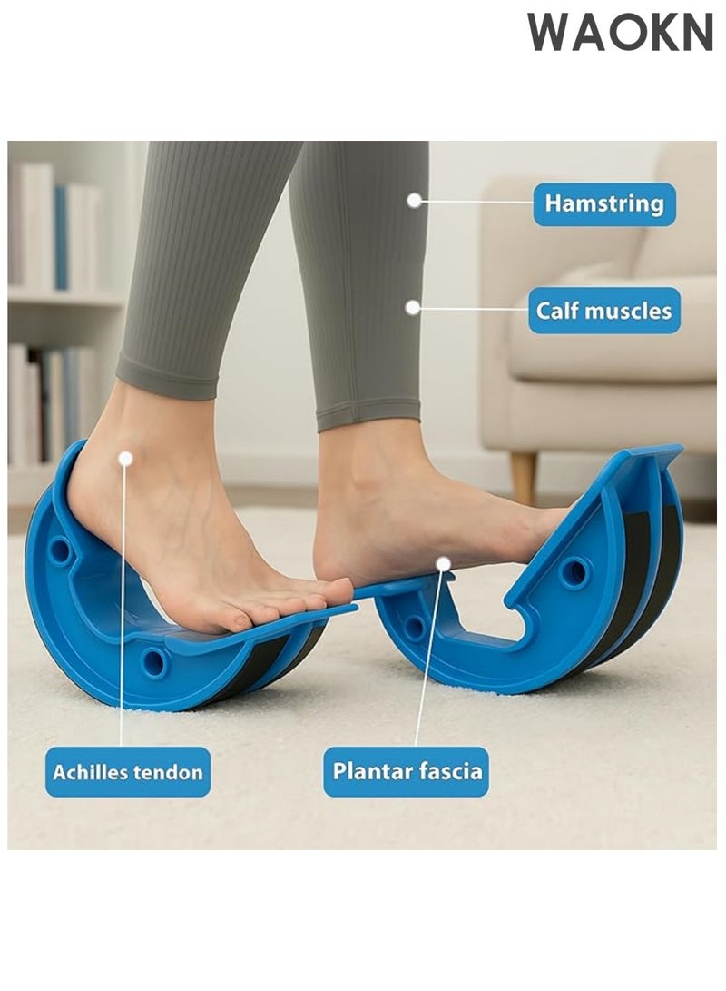 WAOKN Foot Rocker for Plantar Fasciitis – Rocking Calf Stretcher for Achilles Tendon, Heel & Ankle Pain Relief, Foot Therapy Device for Flexibility & Home Rehab (Blue) - Image 2