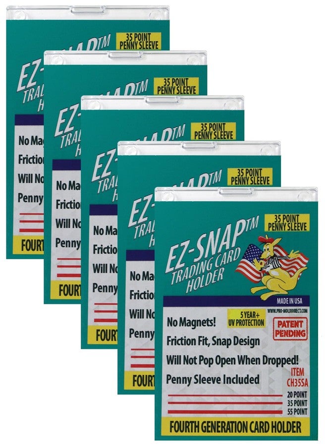 Pro-Mold 5-Count Pro-Mold 35pt EZ-Snap Trading Card Holders Holds Sleeved Card UV Protection CH35SA - Image 1