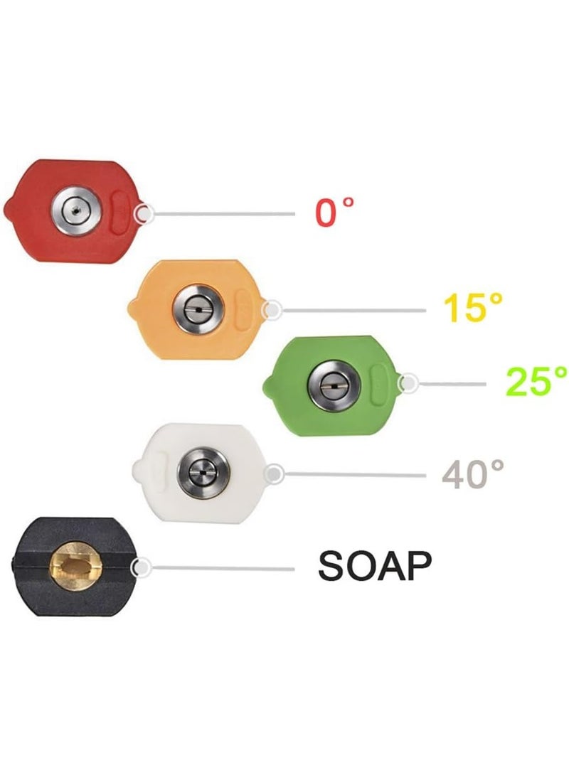 Pressure Washer Nozzle Tips Multiple Degrees, 1/4 INCH (2.5 GPM) - Image 3