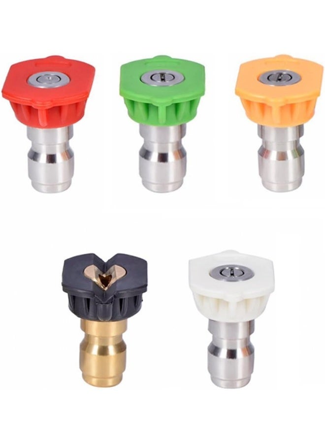 Pressure Washer Nozzle Tips Multiple Degrees, 1/4 INCH (2.5 GPM) - Image 1