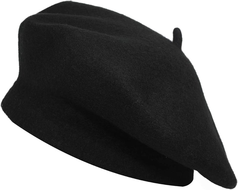 ZLYC Wool French Beret Hat Solid Color Beret Cap for Women Girls - Image 4