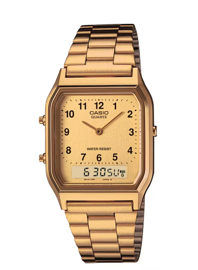 CASIO Unisex Stainless Steel Analog-Digital Watch AQ-230GA-9B - 29.8 mm