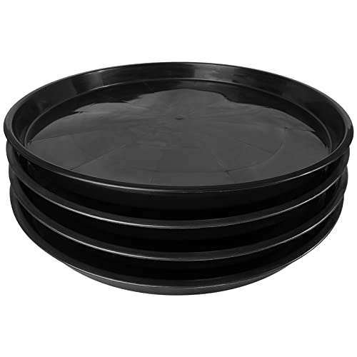 DUNPUTE Plant Saucer 14 16 18 20 22 Inch, 4 Pack Heavy Duty Large Plant Tray for Planter Pot, Plastic Flower Pot Saucers Drip Water Trays for Indoors and Outdoors (14 Inch) - Image 1