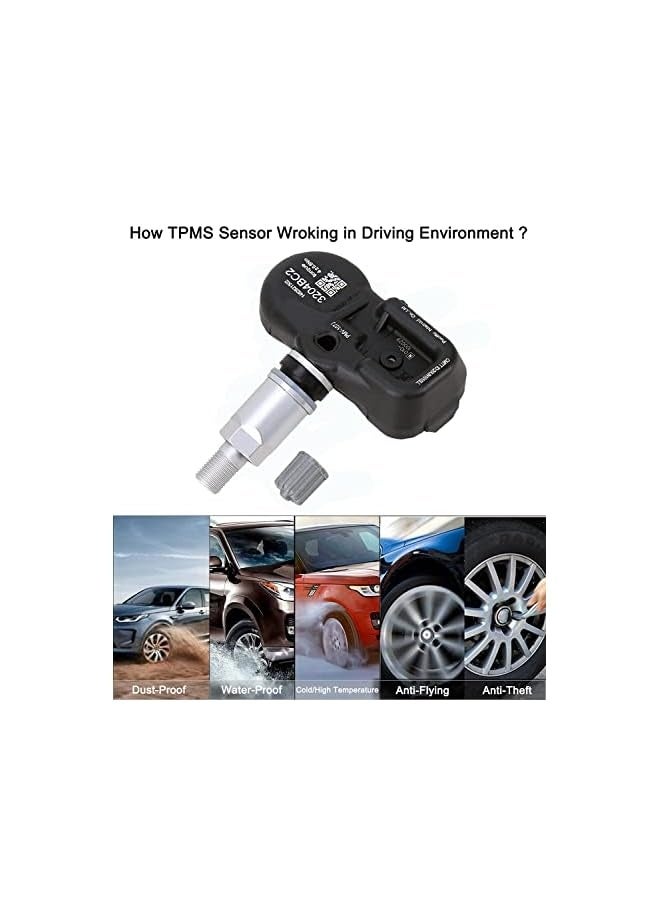 42607-33021 Tire Pressure Monitoring System Sensor 315MHz TPMS Sensor (4 PCS) for Toyota 4Runner Corolla Highlander Land Cruiser Tundra Tacoma FJ Cruiser Lexus GS350 IS350 GX470 LFA LS460 - Image 5