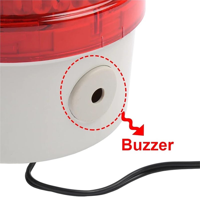 Rotating Beacon Warning Alarm Construction Traffic Light Yellow Sound DC 12V - Image 5