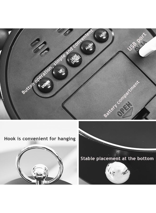 ساعة منبه رقمية متعددة الوظائف بصوت وإضاءة LED - Image 4