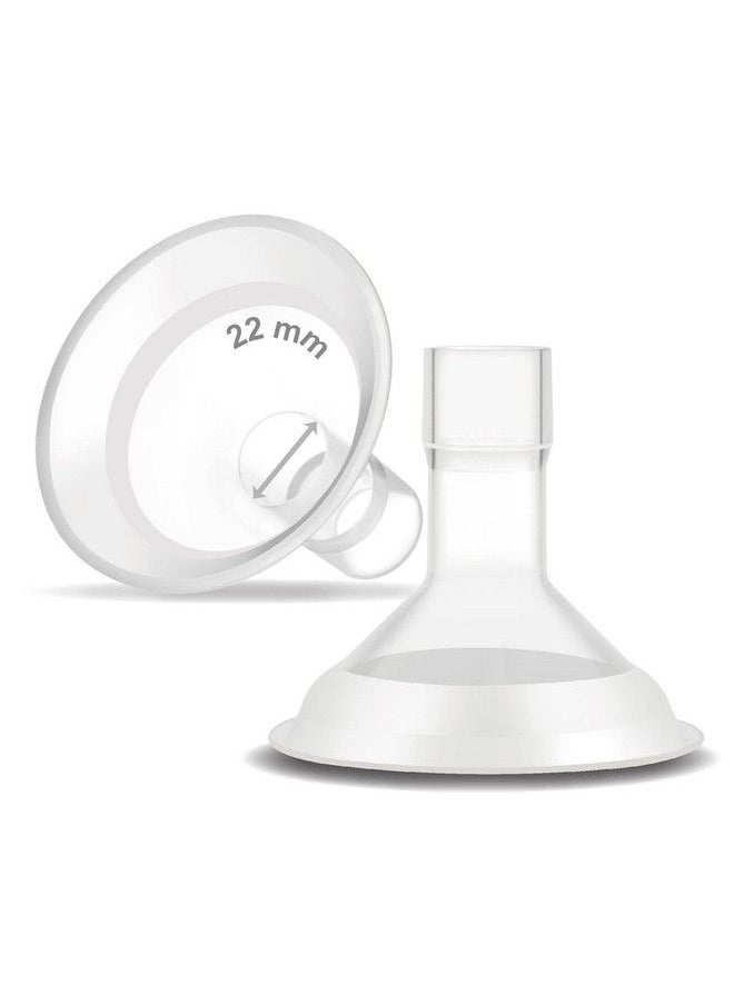 Maymom Myfit Comfy Series 22 Mm Two Piece Design Breastshield Compatible With Medela Breast Pumps; Not Original Medela Pump Parts; Replace Medela Shields; Fit Maxflow Flex Connector; 2Pc  - Image 1