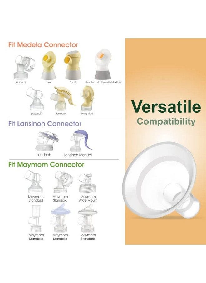 Maymom Myfit Comfy Series 22 Mm Two Piece Design Breastshield Compatible With Medela Breast Pumps; Not Original Medela Pump Parts; Replace Medela Shields; Fit Maxflow Flex Connector; 2Pc  - Image 4