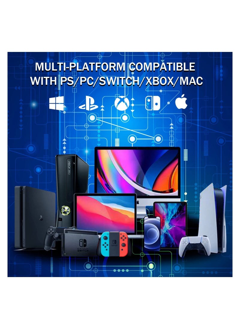 Generic - USB Hub for PS5 with Glowing Eyes, High-Speed Expansion Hub Charger Splitter Adapter with 4 USB Ports + USB Adapter Cable Multi-Platform for PS4 for Mac OS for PC for Laptop Plug and Play - Image 1