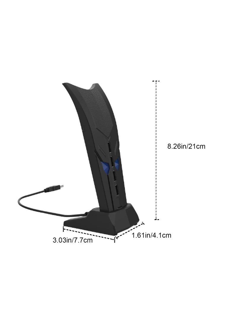 Generic - USB Hub for PS5 with Glowing Eyes, High-Speed Expansion Hub Charger Splitter Adapter with 4 USB Ports + USB Adapter Cable Multi-Platform for PS4 for Mac OS for PC for Laptop Plug and Play - Image 1