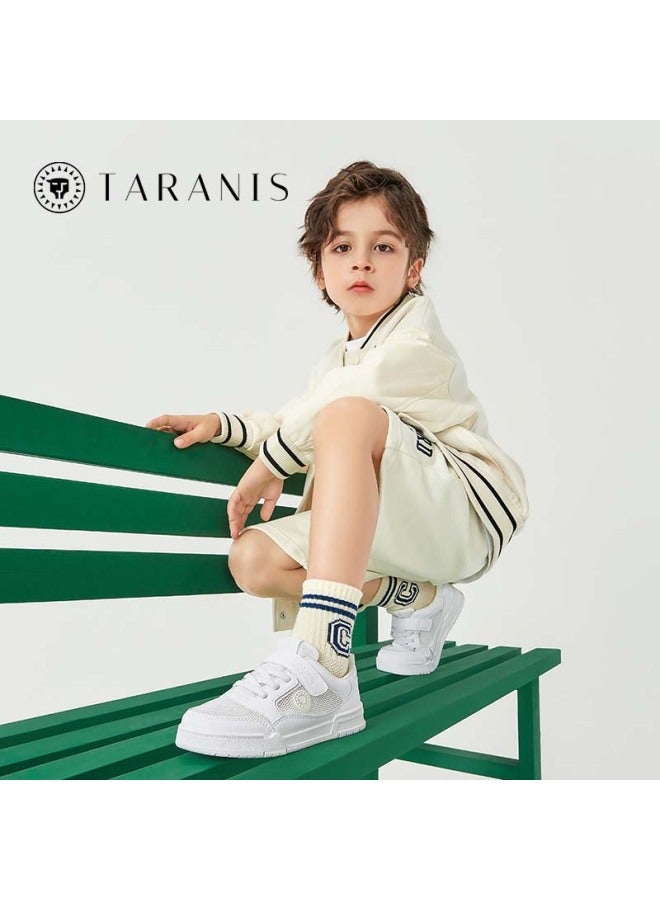 Taranis Children's Canvas Shoes, Spring And Summer Boys' White Sneakers, Non-slip Wear-resistant Girls' Breathable Versatile Casual Children's Shoes, White, Size 29 - Image 3