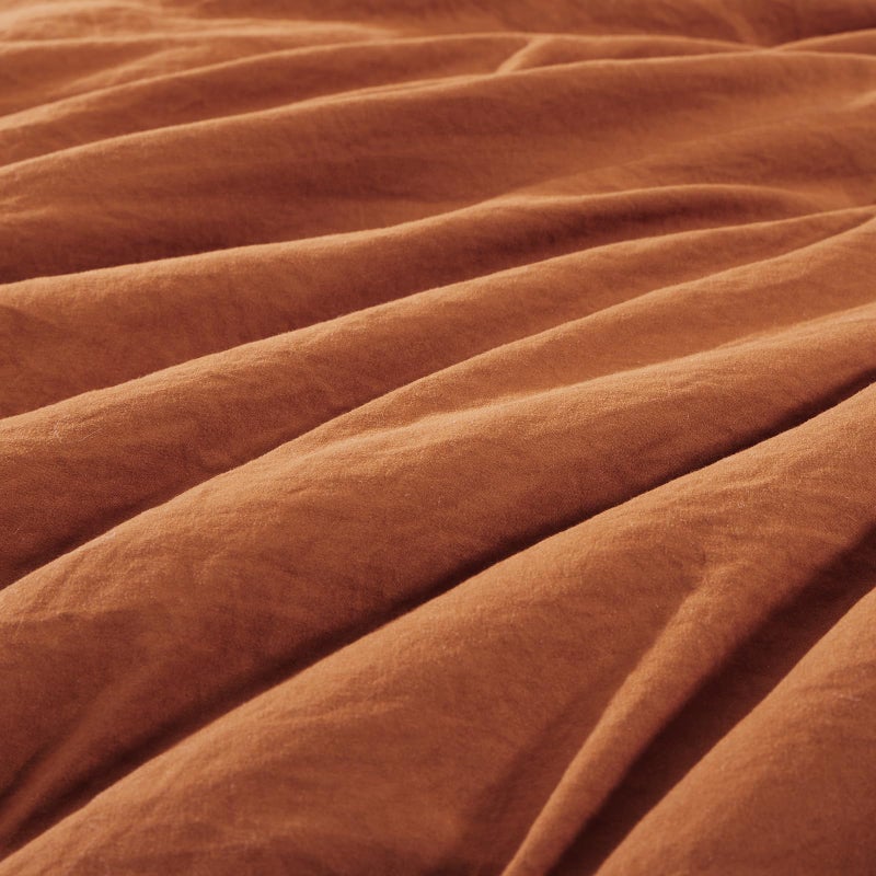 WRENSONGE Queen Comforter Set- 7 Pieces Soft Burnt Orange Bed in a Bag with Fitted Sheet, Flat Sheet, 2 Shams, and 2 Pillowcases-Warm Bed Sets Fall Comforter for All Seasons - Image 4