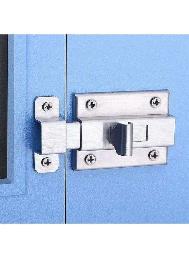 Sliding Latch Lock 2pcs Stainless Steel Latch Sliding Door Lock Door Bolt with Screw Bolt Lock for Doors Windows 2 inches  - Image 4