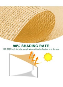 Arabest Sun Shade Sail, 3 x 5 m Rectangle Awning, 95% UV Block Canopy, Perfect for Outdoor Patios Garden Backyard Pergola Decking Swimming Pool  - Image 3