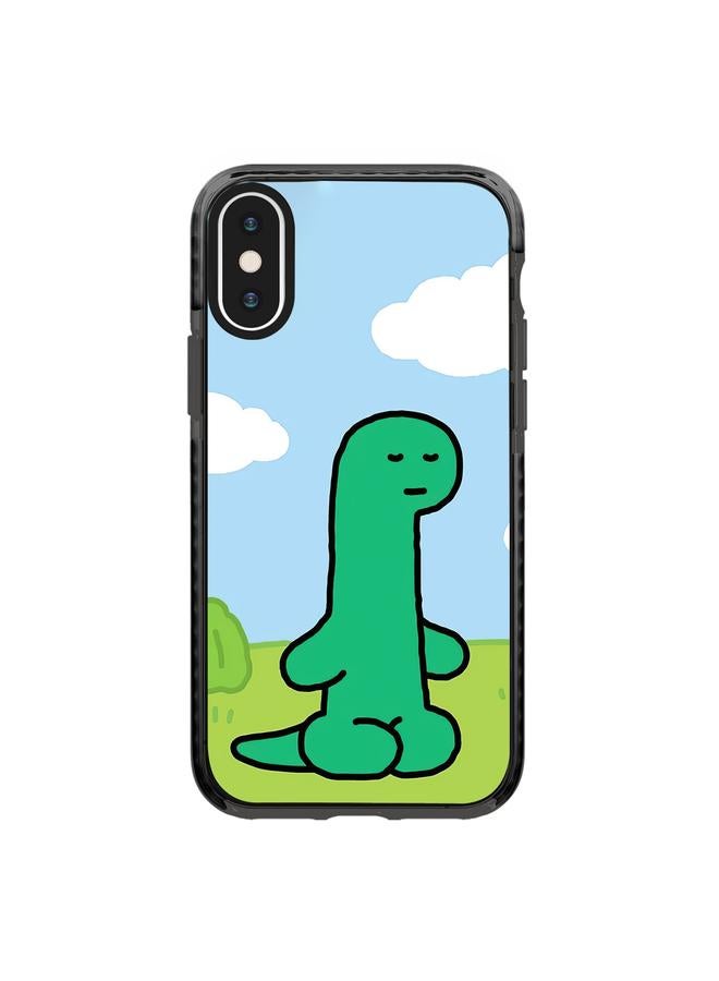 اس-توب جراب لهاتف iPhone XS Max بنمط توضيحي بسيط وتغطية كاملة - Image 1