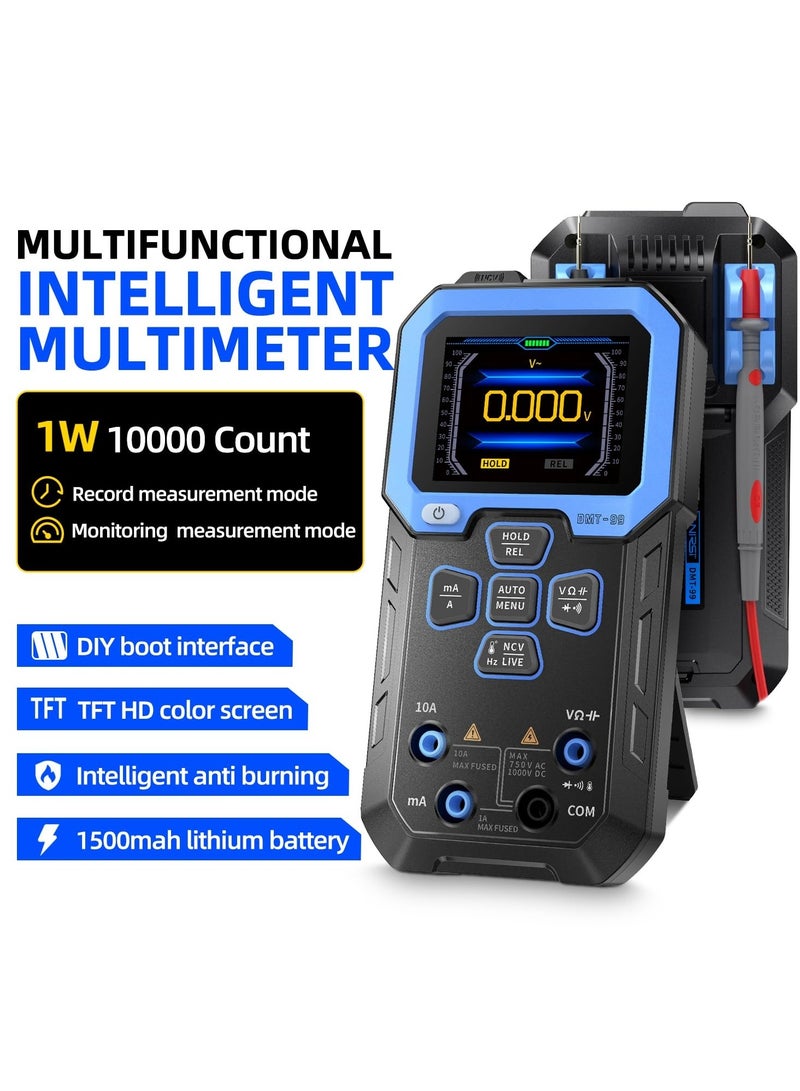 SYOSI متر الرقمي SYOSI، 10000 عدّ قابل للشحن، جهاز قياس الجهد التلقائي حتى 1000 فولت و10 أمبير، مختبر الجهد الذكي AC/DC مع وضع تسجيل ومراقبة البيانات، للمقاومة والسعة والثنائي - Image 2