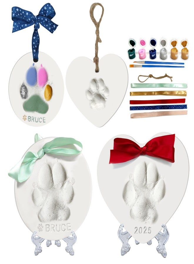 MYPAWLETS Dog or Cat Pawprints Keepsake Kit,Make 2 Clay Paw Print Ornaments,Soft & Non-Toxic Clay,Pet Paw Prints Impression Kit,Dogs Christmas Tree Ornament,Gift for Pet Lovers - Image 1