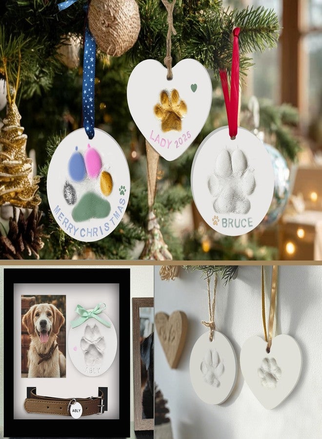 MYPAWLETS Dog or Cat Pawprints Keepsake Kit,Make 2 Clay Paw Print Ornaments,Soft & Non-Toxic Clay,Pet Paw Prints Impression Kit,Dogs Christmas Tree Ornament,Gift for Pet Lovers - Image 3