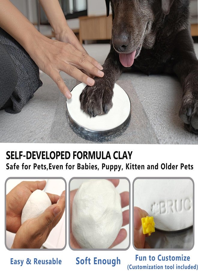 MYPAWLETS Dog or Cat Pawprints Keepsake Kit,Make 2 Clay Paw Print Ornaments,Soft & Non-Toxic Clay,Pet Paw Prints Impression Kit,Dogs Christmas Tree Ornament,Gift for Pet Lovers - Image 4