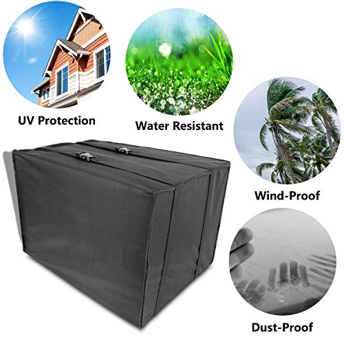 Aozzy Air Conditioner Covers for Window Units Ac Cover for Outside Unit Winter Outdoor Heavy Duty Waterproof Insulation Defender with Adjustable Straps 17" W x 12" D x 13" H Inches - Image 3