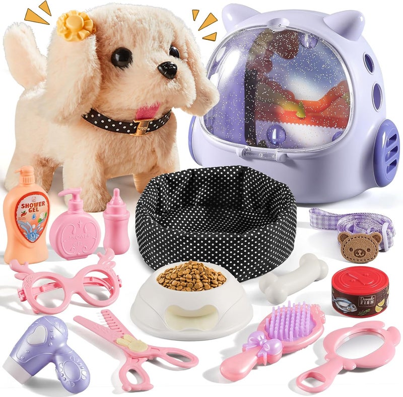 Vanvimen 16-Piece Interactive Robot Dog Toy Set for Girls and Boys, Ages 3-8, Perfect Birthday Gift - Image 1