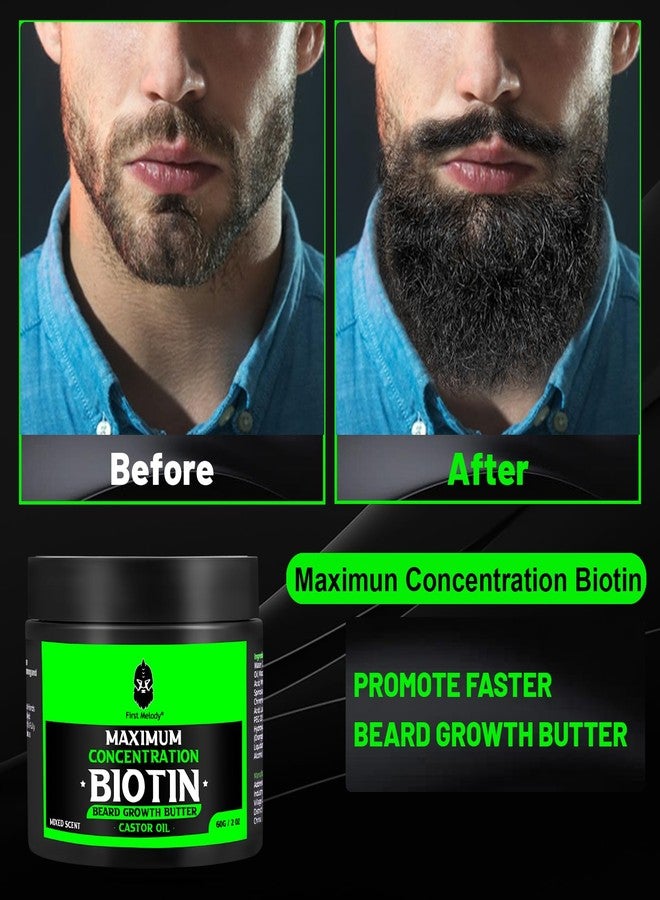 First Melody Beard Butter-Maximum Concentration Biotin,with Castor Oil and Argan & Jojoba Oils, Promotes Beard Growth, Styles, Strengthens & Softens Beards ,Unruly Beards While Relieving Itch,2 Ounce*2(2 Pack) - Image 2
