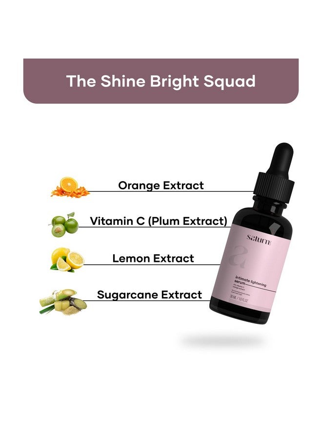 Saturn by GHC سيروم تفتيح المناطق الحساسة ساتورن من GHC مع مستخلص البرتقال وفيتامين C لتفتيح الإبطين الداكنين والظهر والرقبة والمؤخرة، 30 مل، عبوة من 1 - Image 4