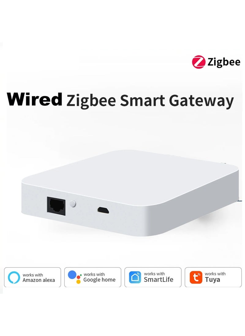 UanTii Tuya ZigBee Hub Tuya Zigbee 3.0 Wired Gateway Bridge for App and Voice Control, Tuya Smart Home Hub, Works with Alexa Google,works with Home Assistant  - Image 1