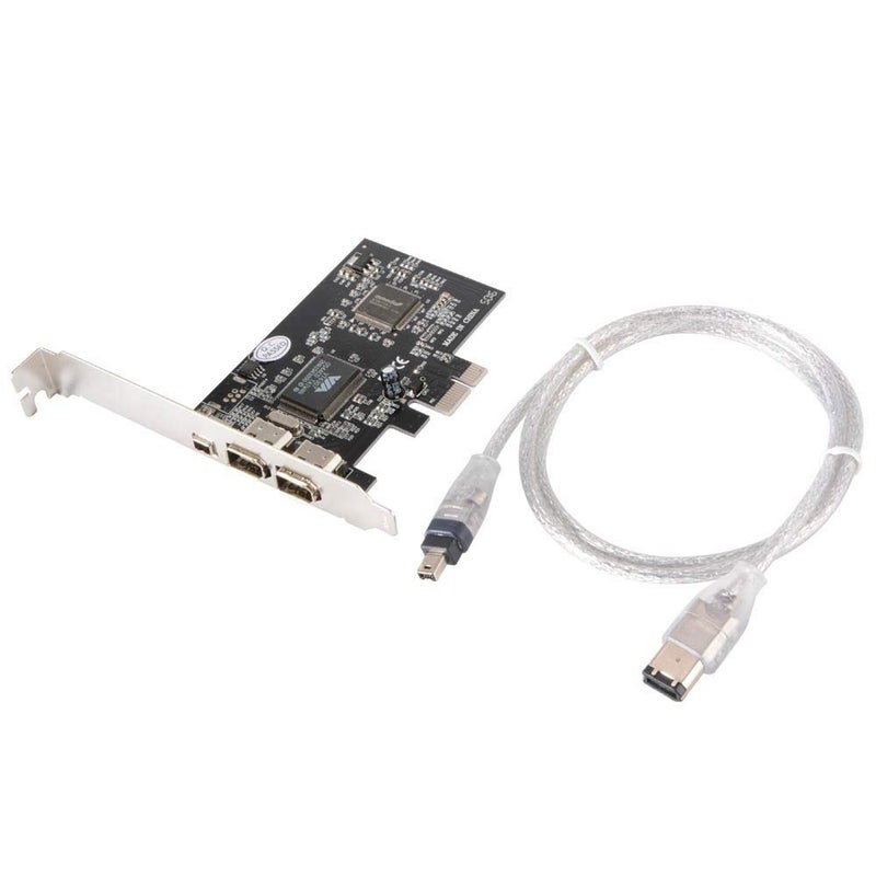 Technotech PCI Express x1 PCI-E FireWire 1394a IEEE1394 Controller Card for Laptop Windows (PCI Card) - Image 1