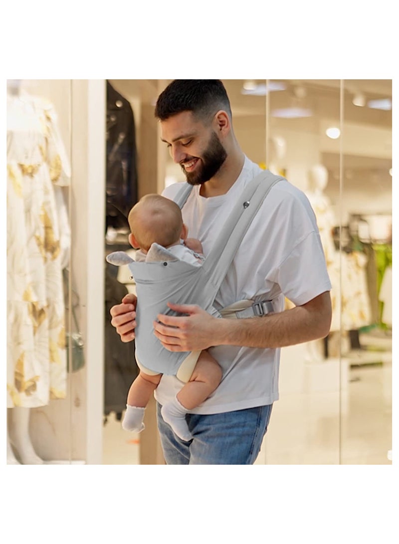 SOLARAE 4-in-1 Baby Carrier with Pocket - Adjustable, Breathable Sling for Newborns to Toddlers (up to 15KG) - Easy to Wear and Perfect for Parents on the Go! - Image 4