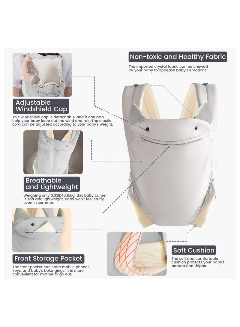 SOLARAE 4-in-1 Baby Carrier with Pocket - Adjustable, Breathable Sling for Newborns to Toddlers (up to 15KG) - Easy to Wear and Perfect for Parents on the Go! - Image 2