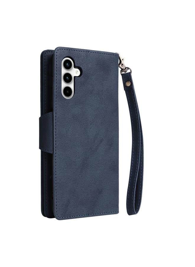 S-TOP Case For Samsung Galaxy A35 5G Rivet Buckle 9 Cards 3-Fold Wallet Leather Phone Case - Image 3