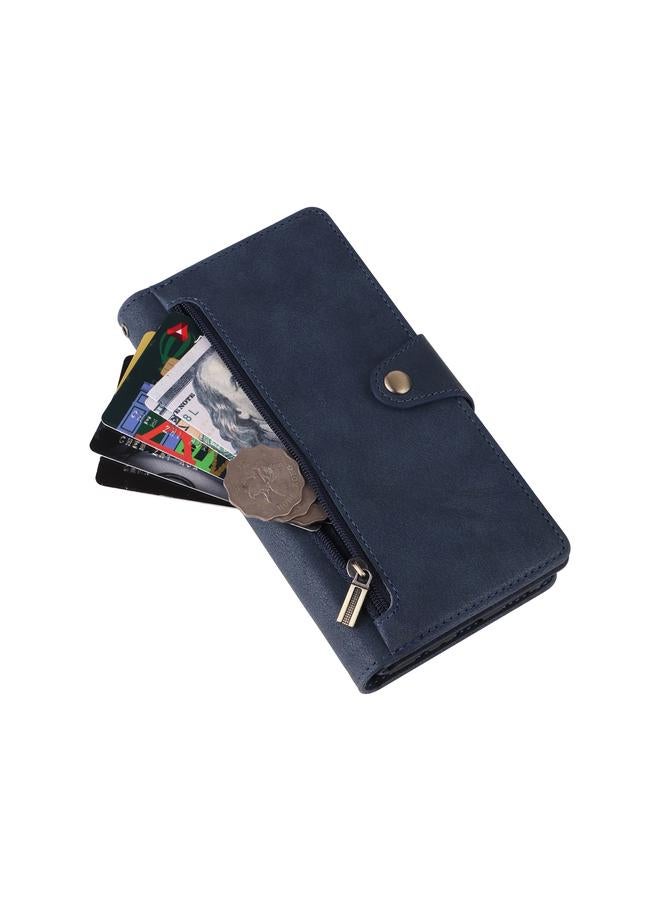 S-TOP Case For Samsung Galaxy A35 5G Rivet Buckle 9 Cards 3-Fold Wallet Leather Phone Case - Image 5