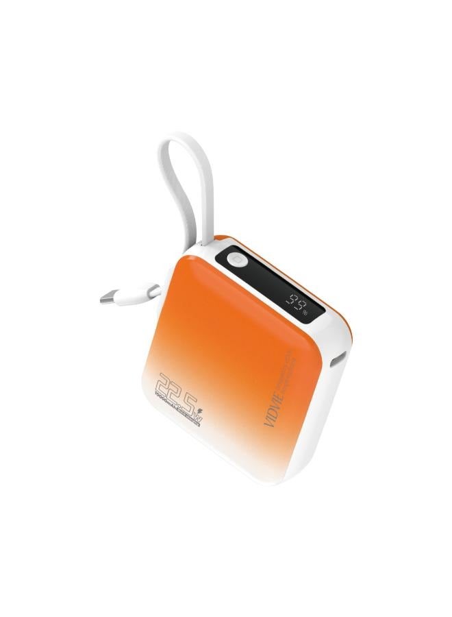 Vidvie 10000mAh 22.5W Mini Power Bank with Digital Display - Orange - Image 3