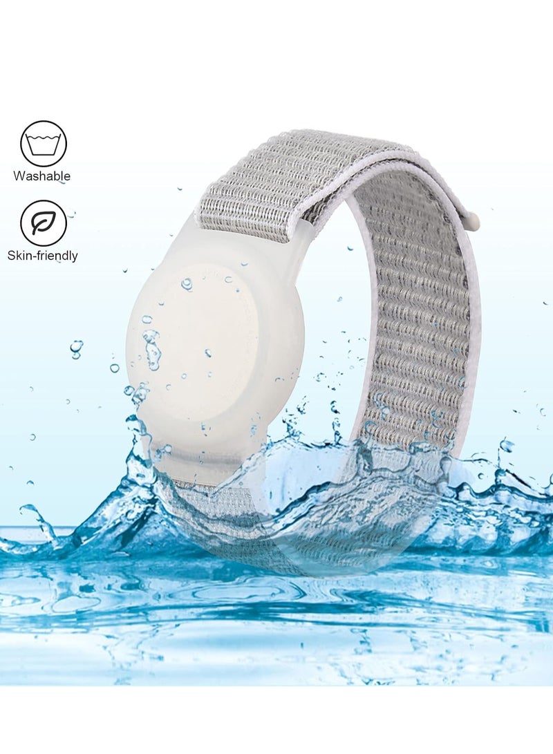2 Pack AirTag Bracelet for Kids, Apple Air Tag Protective Cover with Nylon Wristband, Anti Lost GPS Trackers Case Cover Elastic Watch Band for Toddlers Girls Boys Elders - Image 5