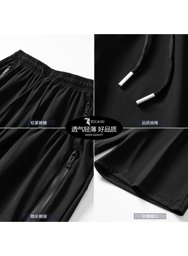 Tucano summer Ice Silk Two-piece Set For Middle-aged Men - Lightweight Outdoor Park Leisure Sportswear - Image 4