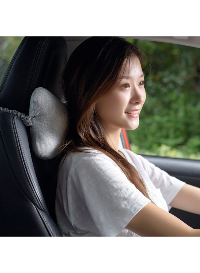JD.com Jd Jingzao Pure Thai Imported 93% Natural Latex Granule Bone Pillow, Car Headrest, Pure Cotton Dark Gray - Image 4