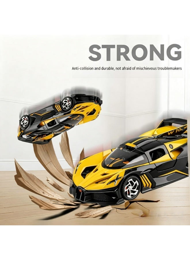 Bugatti High-Detail Alloy Car Model with Realistic Lighting  Sound Effects, 1:32 Scale Die-Cast Vehicle, Collectible Display Model for Adults  Kids - Image 4