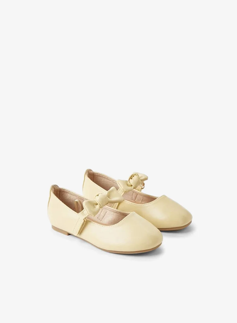 JUNIORS Girls Hook & Loop Ballerina Shoes