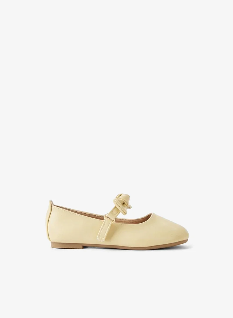 JUNIORS Girls Hook & Loop Ballerina Shoes