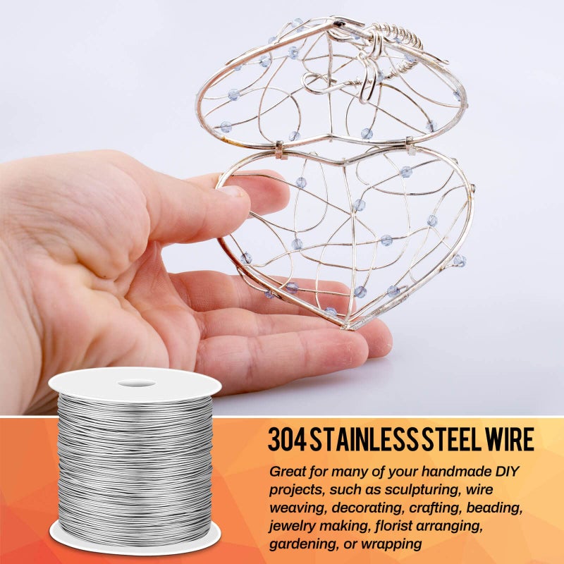 cridoz 22 Gauge Stainless Steel Wire for Jewelry Making, Baling Wire for Wrapping, Craft and Jewelry Making - Image 4
