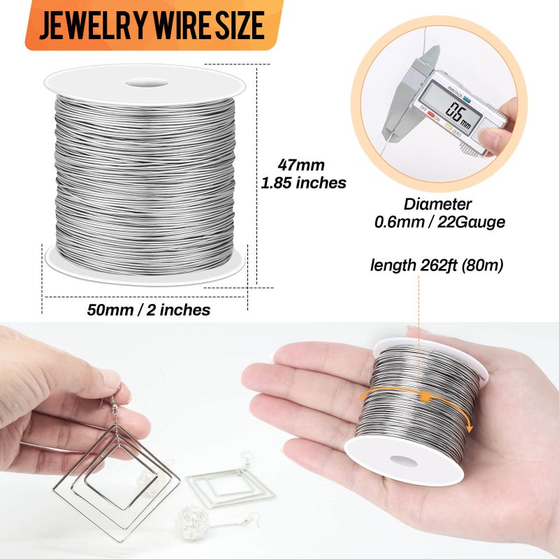 cridoz 22 Gauge Stainless Steel Wire for Jewelry Making, Baling Wire for Wrapping, Craft and Jewelry Making - Image 2