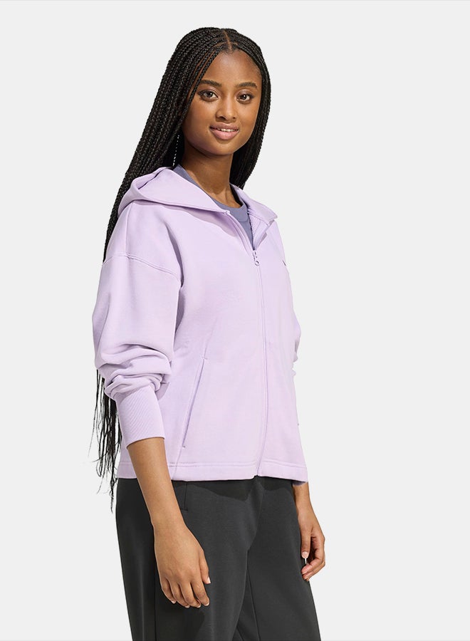 Adidas ALL SZN French Terry Loose Full-Zip Hoodie - Image 3