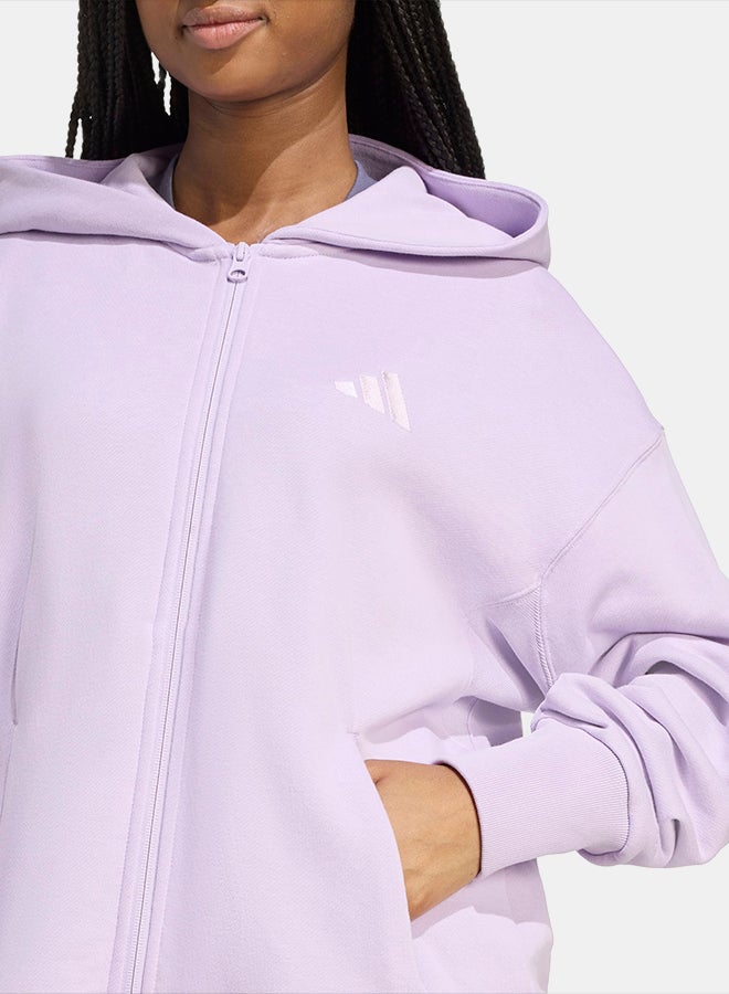 Adidas ALL SZN French Terry Loose Full-Zip Hoodie - Image 5